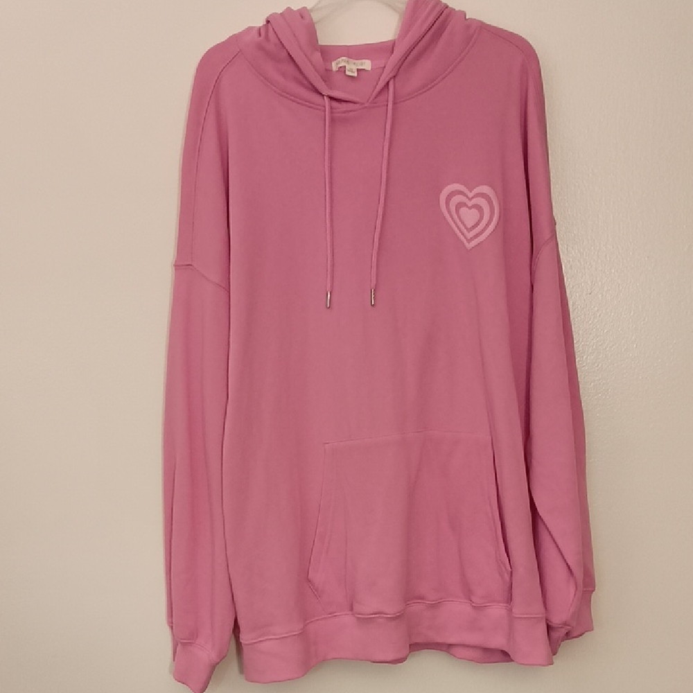 Ultra Flirt Pink Hoodie with Heart Design